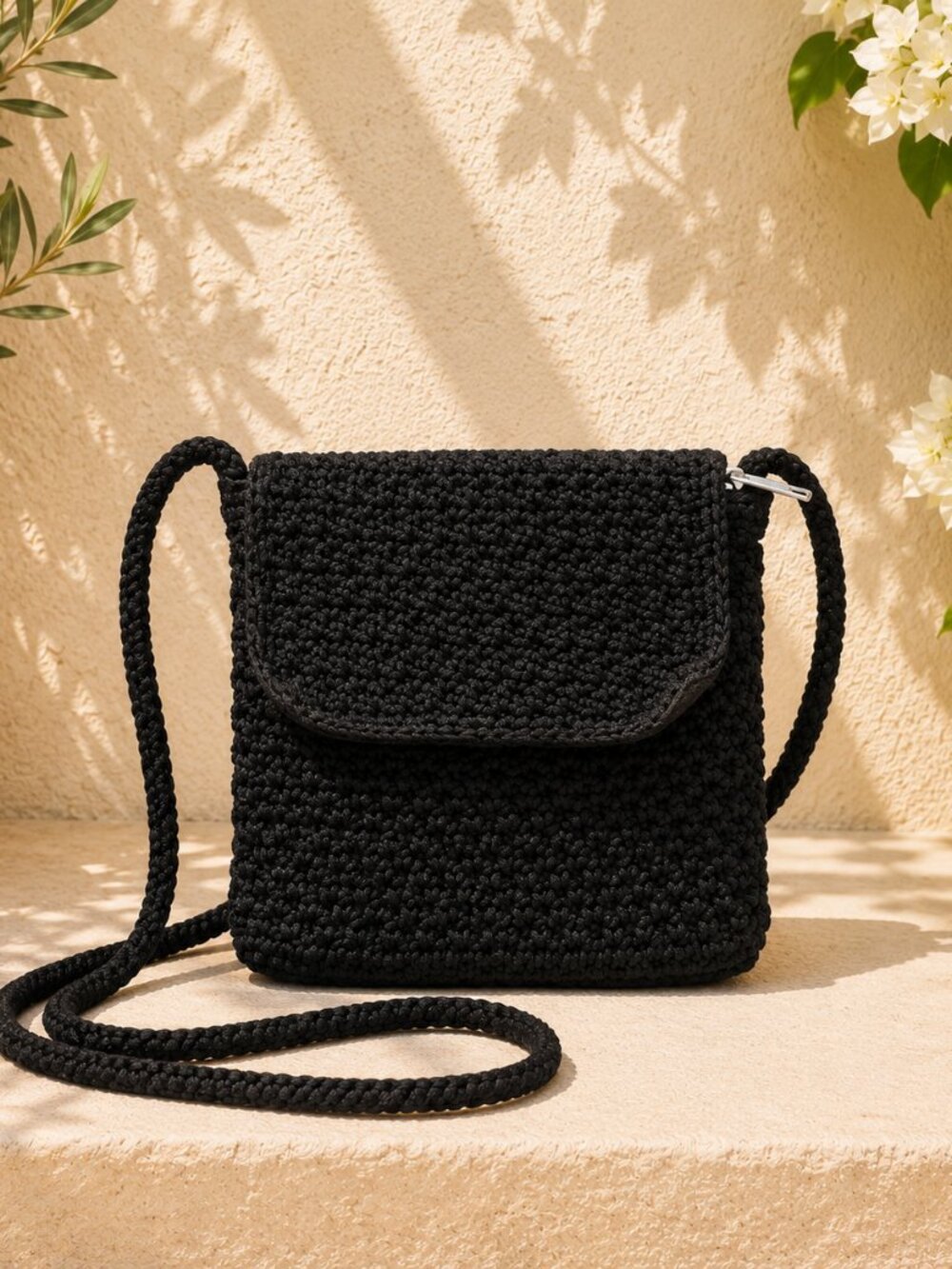 Crochet Knit Mini Crossbody Bag Boho Y2K Festival Travel Purse The Sak Original